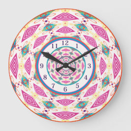 Reloj Redondo Grande Boho Mandala grande reloj