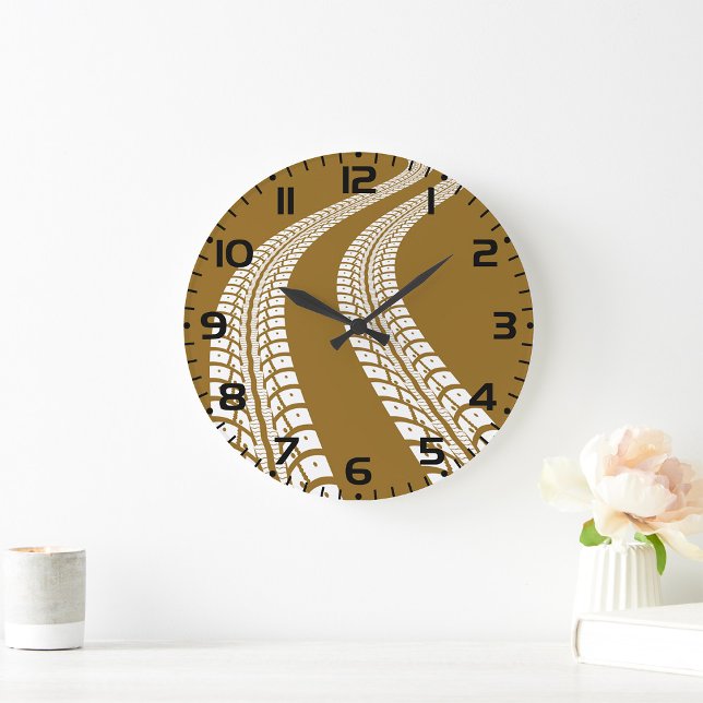 Reloj Redondo Grande Bold Off-Road Tire Track Rugged Automotive (Subido por el creador)