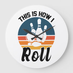 Reloj Redondo Grande Boliche Divertido Así Es Como Rueda Gráfico