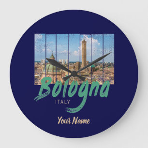 Reloj Redondo Grande Bologna Emilia-Romagna Italia recuerdo de época