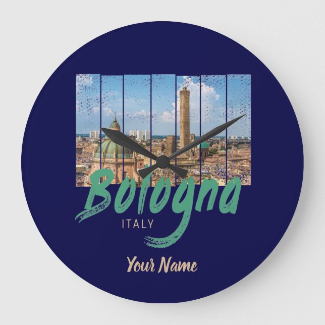 Reloj Redondo Grande Bologna Emilia-Romagna Italia recuerdo de época (Anverso)