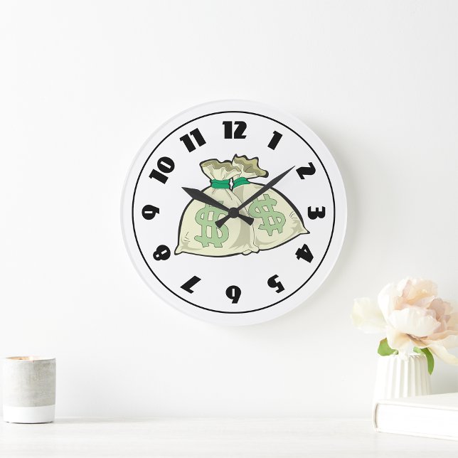 Reloj Redondo Grande Bolsas de dinero (Subido por el creador)