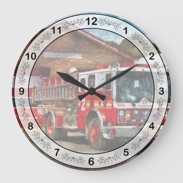 Reloj Redondo Grande Bombero - Union Fire Company 1 (Anverso)