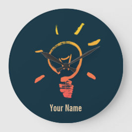 Reloj Redondo Grande Bombilla de luz retro bombilla eléctrica inteligen