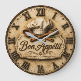 Reloj Redondo Grande Bon Appétit French Country Chef Kitchen 