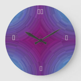 Reloj Redondo Grande Bonito Azul morado atmosférico >Relojes de pared