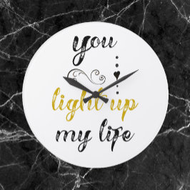 Reloj Redondo Grande Bonito que iluminas mi vida