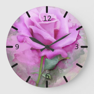 Reloj Redondo Grande Bonito rosa rosa grande reloj grande
