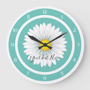 Reloj Redondo Grande Bonito verde azulada Little Daisy