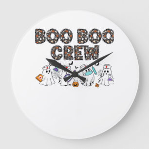 Reloj Redondo Grande Boo Boo Crew � Enfermeras de Halloween Divertidas