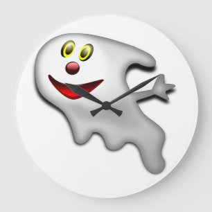 RELOJ REDONDO GRANDE BOO ! HAPPY HALLOWEEN GHOST