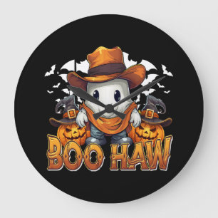 Reloj Redondo Grande Boo Haw Halloween Occidental Fantasma Divertido Vi