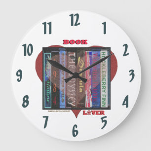 Reloj Redondo Grande Book Lover