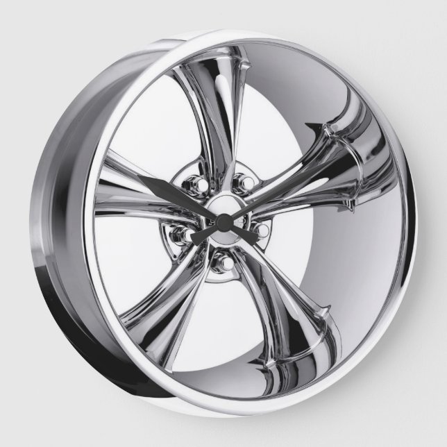 Reloj Redondo Grande borde cromado (Anverso)