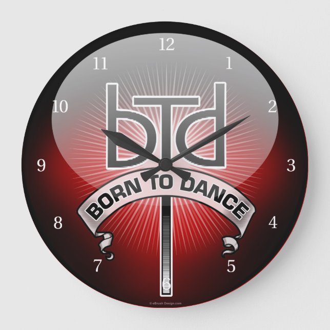 Reloj Redondo Grande Born To Dance (Anverso)