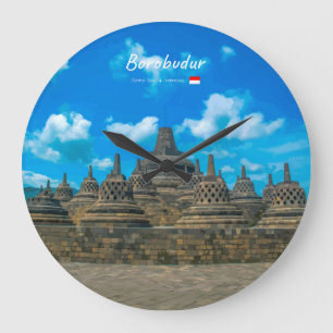 Reloj Redondo Grande Borobudur, Indonesia - Antiguo templo budista