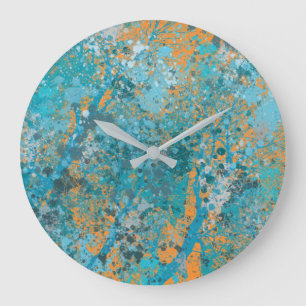Reloj Redondo Grande Bosque azul moderno