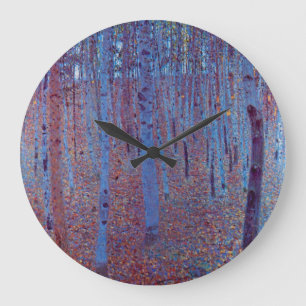 Reloj Redondo Grande Bosque de hayas por Gustav Klimt, Arte Nouveau vin
