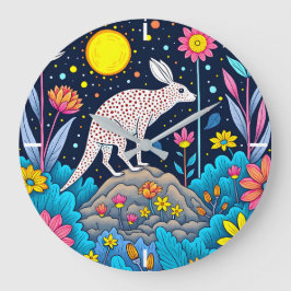 Reloj Redondo Grande Bosque nocturno de ensueño