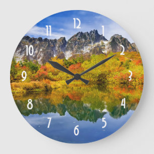 Reloj Redondo Grande Bosque paisajístico panorámico y montañas