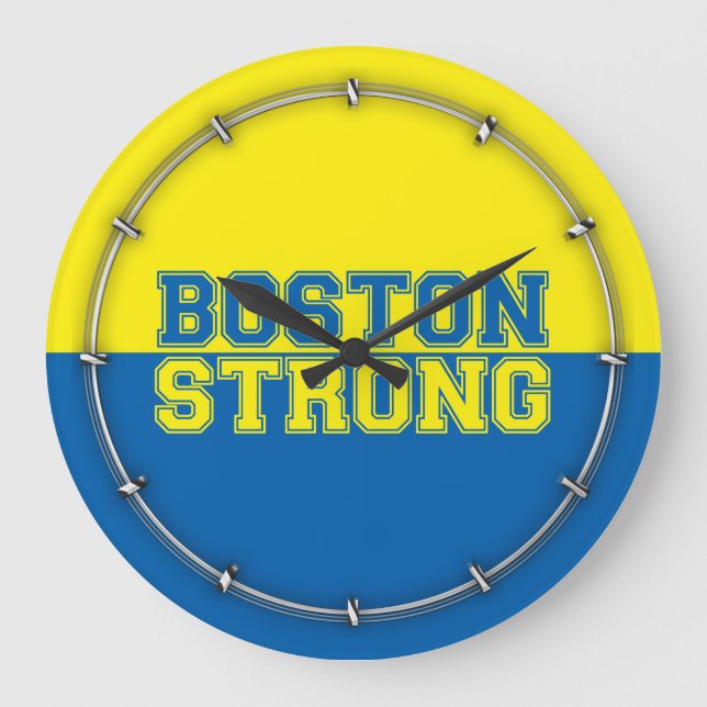 Reloj Redondo Grande Boston Strong Time (Anverso)