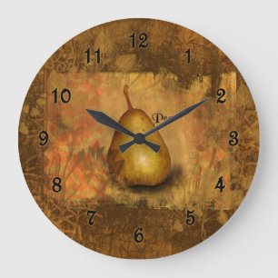Reloj Redondo Grande Botánica Golden Pear