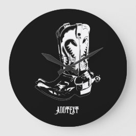 Reloj Redondo Grande Botas de vaca