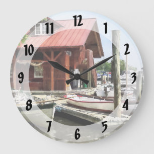Reloj Redondo Grande Botes de remos por Founders Park Alexandria VA
