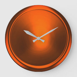 Reloj Redondo Grande Botón Rust Copper