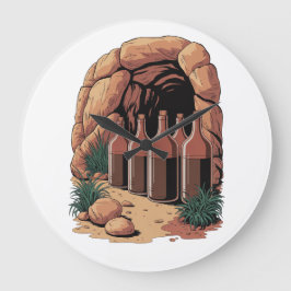 Reloj Redondo Grande Bottles At A Cave