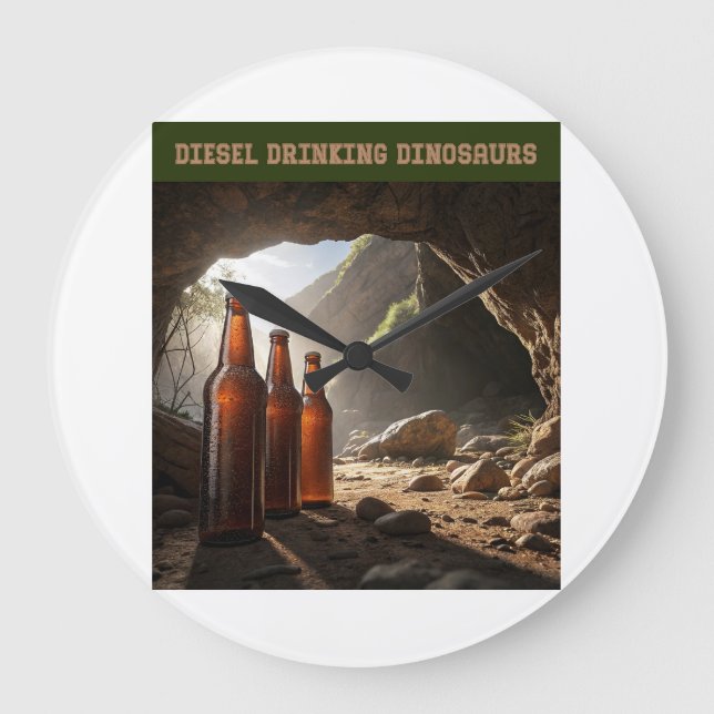 Reloj Redondo Grande Bottles Beside A Cave (Anverso)