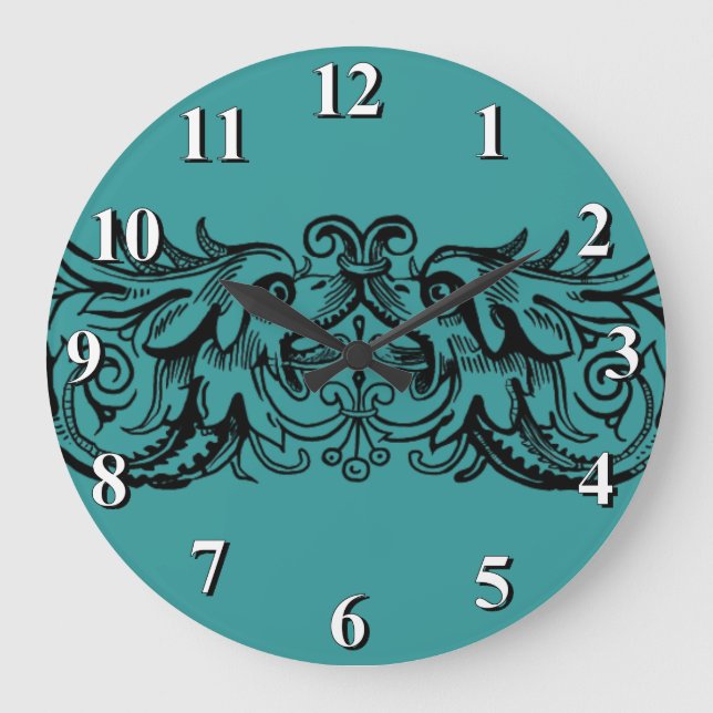 Reloj Redondo Grande Bound Monsters Wall Clock (Anverso)