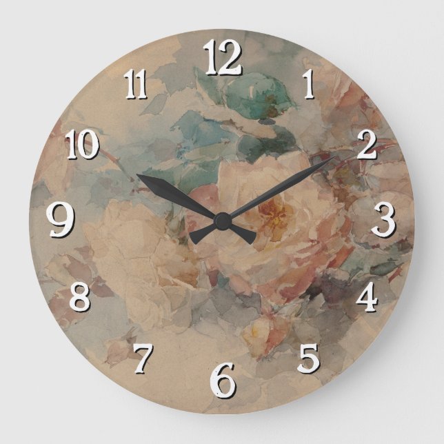 Reloj Redondo Grande Bouquet de Rosas - Franz Bischoff (Anverso)