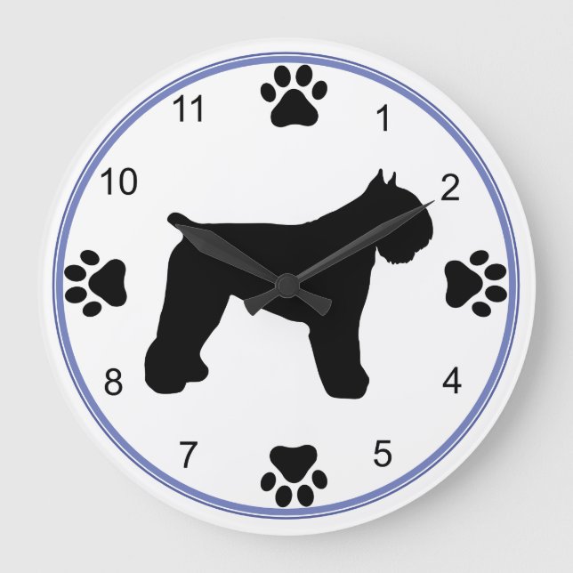 Reloj Redondo Grande Bouvier des Flandres Silhouette (Anverso)