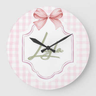 Reloj Redondo Grande Bow&Gingham