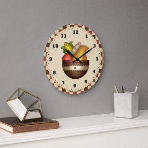 Reloj Redondo Grande Bowl Of Fruit Kitchn clock