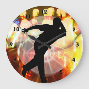 Reloj Redondo Grande Bowler with Strike Explosion
