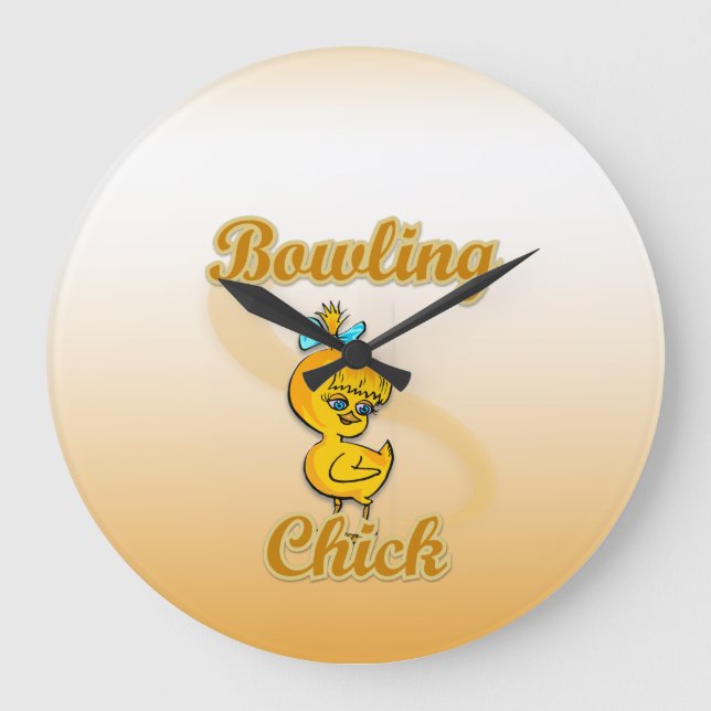 Reloj Redondo Grande Bowling Chick (Anverso)
