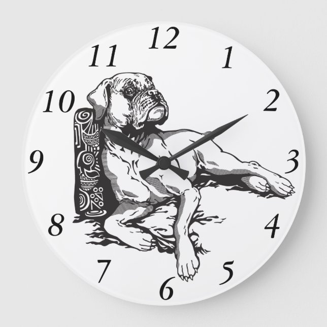 Reloj Redondo Grande boxeador (Anverso)