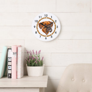 Reloj Redondo Grande Boxer Dog Love My Boxer