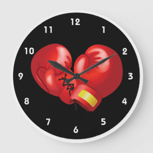 Reloj Redondo Grande Boxing Design Wall Clock