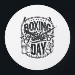Reloj Redondo Grande Boxing Father Day Vintage Engraving Shirt Design_1<br><div class="desc">Boxing Father Day Vintage Engraving Shirt Design_1</div>