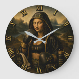 Reloj Redondo Grande Boxing Funny Mona Lisa 