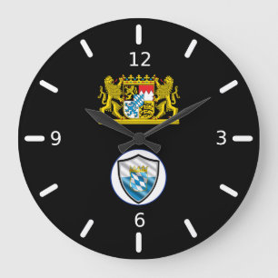 Reloj Redondo Grande Brazos bávaros con el escudo de la bandera