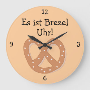 Reloj Redondo Grande Brezel Uhr: Diversión de Pretzel O'Clock Oktoberfe