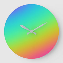 Reloj Redondo Grande Bright Rainbow Gradient Wedding