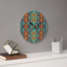 Brillante arte tribal Verde azulado Aqua Blue Nara