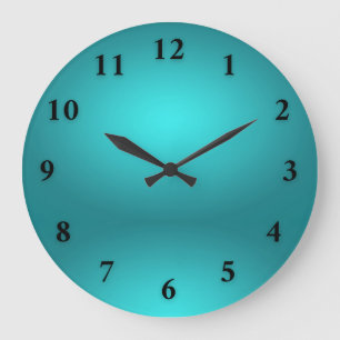 Reloj Redondo Grande Brillante azul moderno reloj grande en la pared