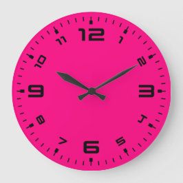 Reloj Redondo Grande Brillante Diversión Magenta Rosa