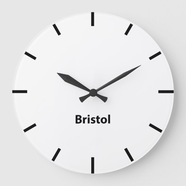 Reloj Redondo Grande Bristol Time Wall Clock (Anverso)